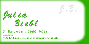 julia biebl business card